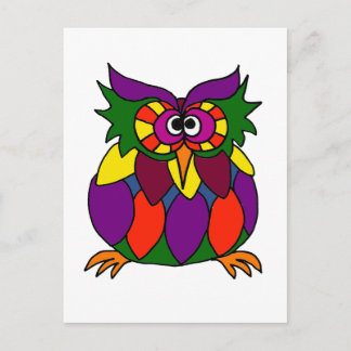 Cartão Postal XX- Cartoon de Arte Funky Owl