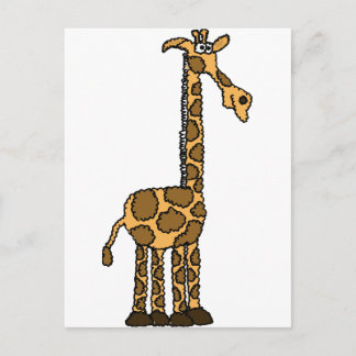 Cartão Postal XX - Cartoon Engraçado Girafa