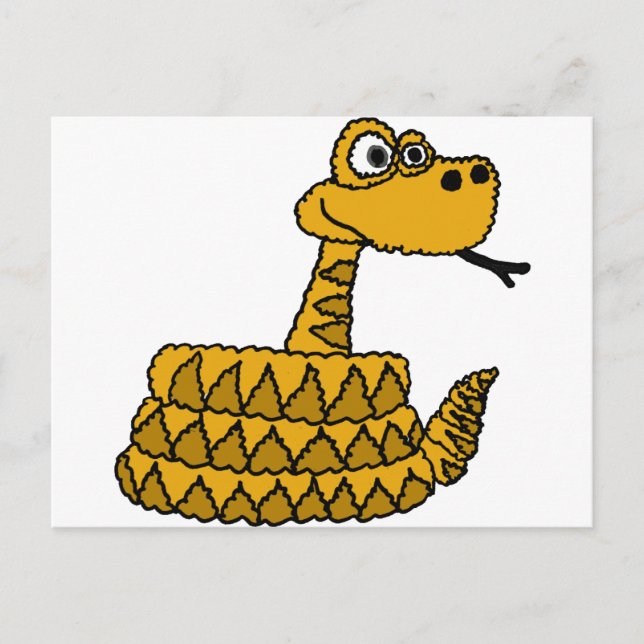 Cartão Postal XX- Cartoon Funky Rattlesnake (Frente)