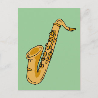 Cartão Postal XX- Cartoon Saxofone Legal
