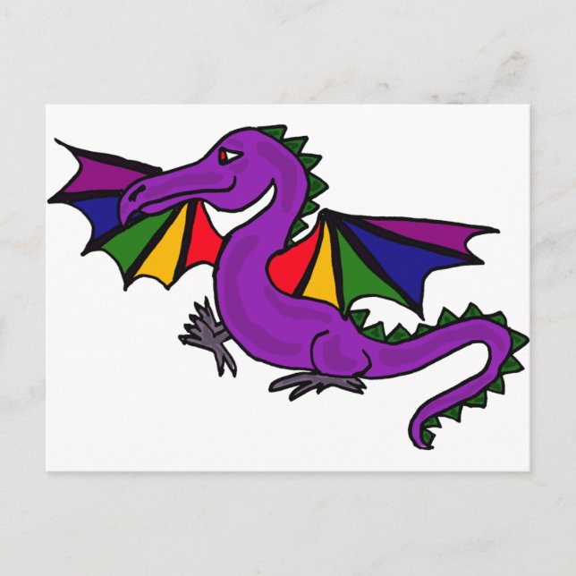 Cartão Postal XX - Dragão Roxo (Frente)