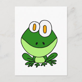 Cartão Postal XX - Engraçado Cartografia de Sapo Verde Sentado