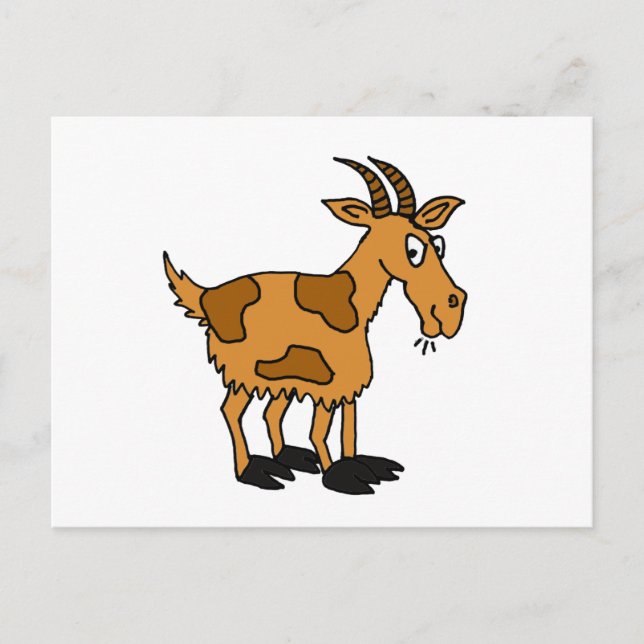 Cartão Postal XX - Engraçado Cartoon Goat (Frente)