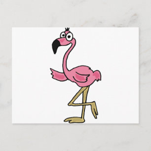 Cartão Postal XX - Funny Flamingo