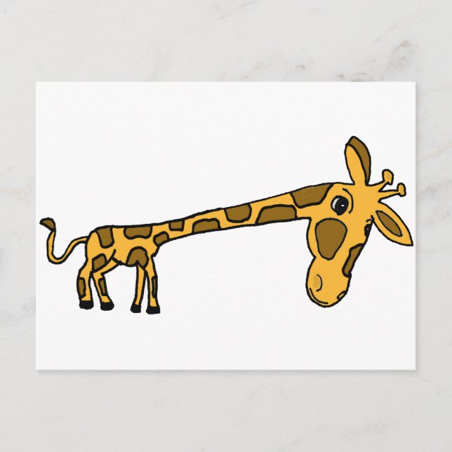 Cartão Postal XX - Funny Lening Giraffe (Frente)