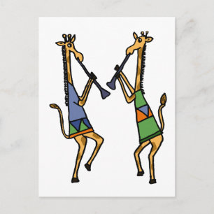 Cartão Postal XX - Girafas dançantes