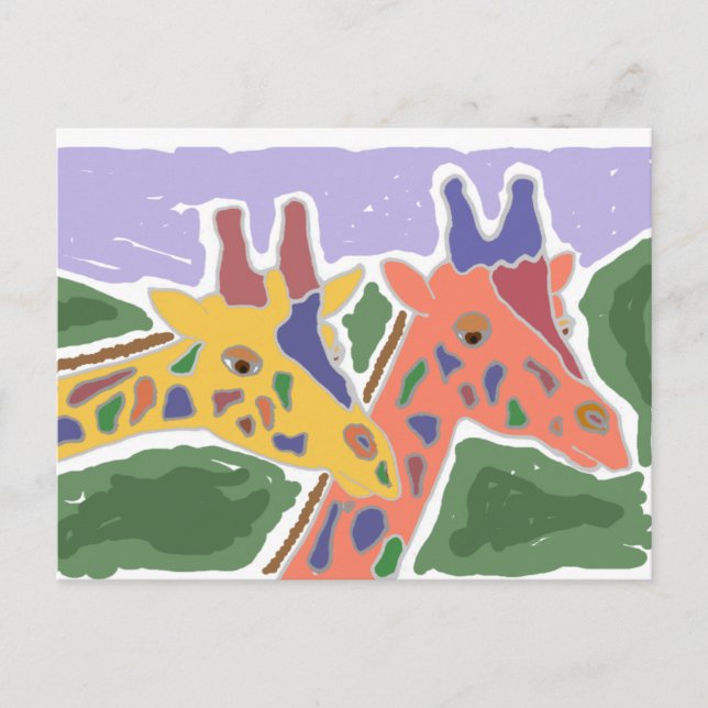 Cartão Postal XX- Giraffe Art (Frente)