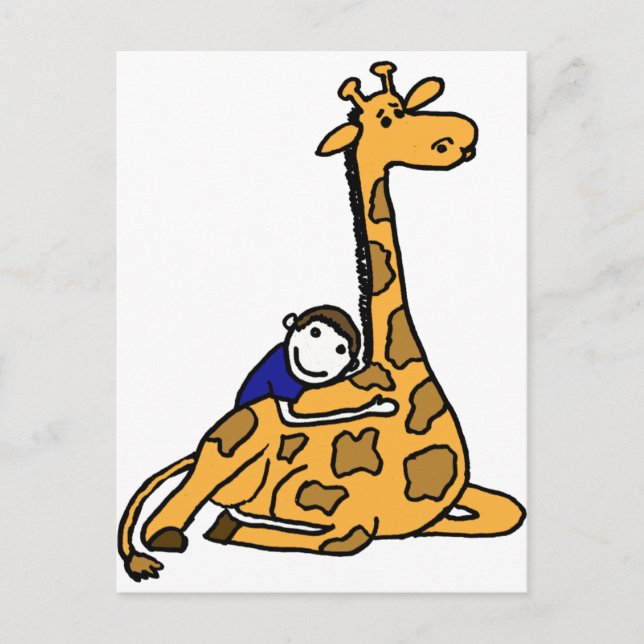 Cartão Postal XX- Giraffe Hug (Frente)