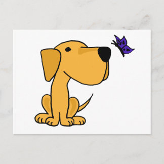 Cartão Postal XX- Labrador Retriever Ver Cartoon Borboleta