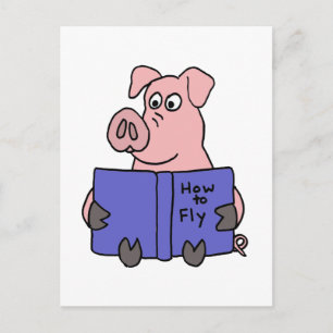 Cartão Postal XX - Leitura de porcos como voar no livro