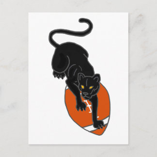 Cartão Postal XX- Panther sobre um Design de Arte de Futebol