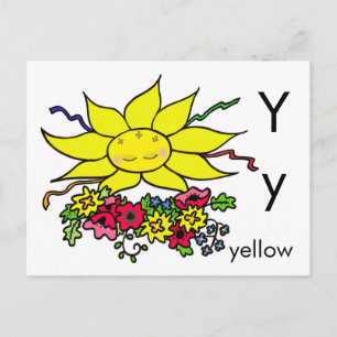 Cartão Postal Y é para amarelo