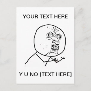 Cartão Postal Y U NO - Cartão-postal vertical