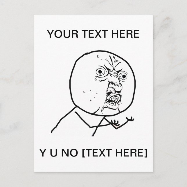 Cartão Postal Y U NO - Cartão-postal vertical (Frente)