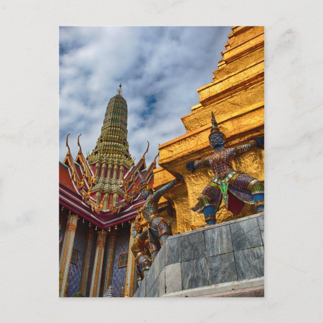 Cartão Postal Yaksha em Wat Phra Kaeo (Frente)