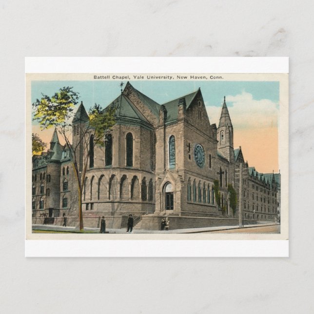 Cartão Postal Yale Battell Chapel (Frente)