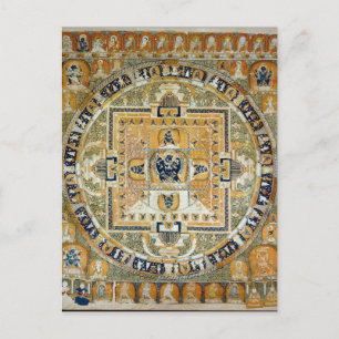 Cartão Postal Yamantaka Vajrabhairava Mandala da divindade tibet
