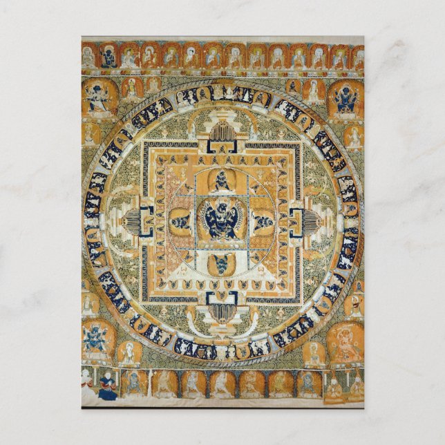 Cartão Postal Yamantaka Vajrabhairava Tibetano Deity Mandala (Frente)