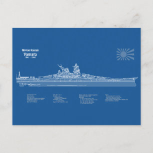 Cartão Postal Yamato - Planos de Impressão Blueprint de Entrega