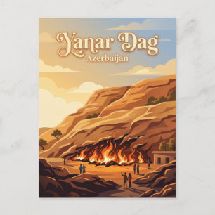 Cartão Postal Yanar Dag (Montanha Queimando) Azerbaijão