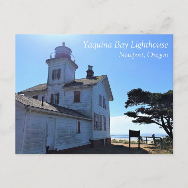 Cartão Postal Yaquina Bay Lighthouse, Newport, Oregon (Frente)