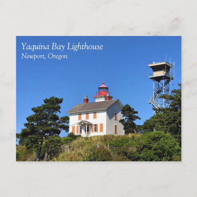 Cartão Postal Yaquina Bay Lighthouse, Newport, Oregon (Frente)