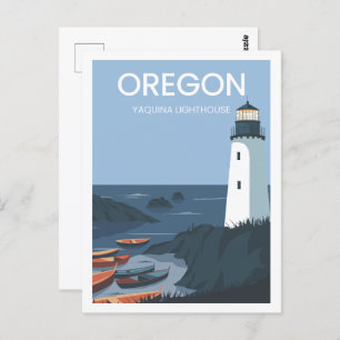 Cartão Postal Yaquina Lighthouse Oregon USA Viagem