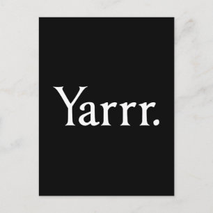 Cartão Postal Yarrr Pirate