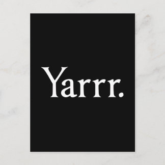 Cartão Postal Yarrr Pirate