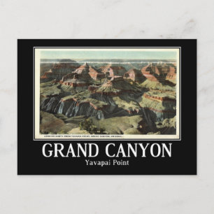 Cartão Postal Yavapai Point, Grand Canyon, Arizona, Vintage