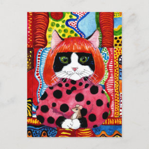 Cartão Postal Yayoi Kusama homenageia como cartaz do rato Gato C