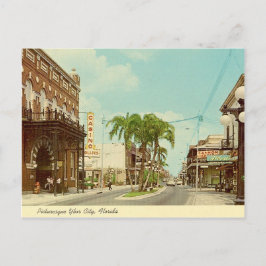 Cartão Postal Ybor City, Flórida, cena da rua vintage