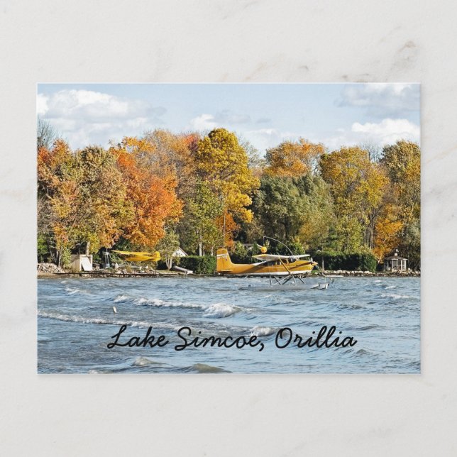 Cartão Postal Yellow Float Plane Postcard (Frente)