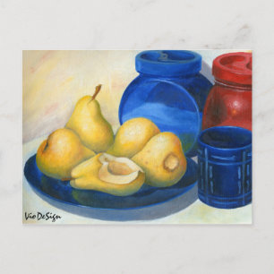 Cartão Postal yellow pears