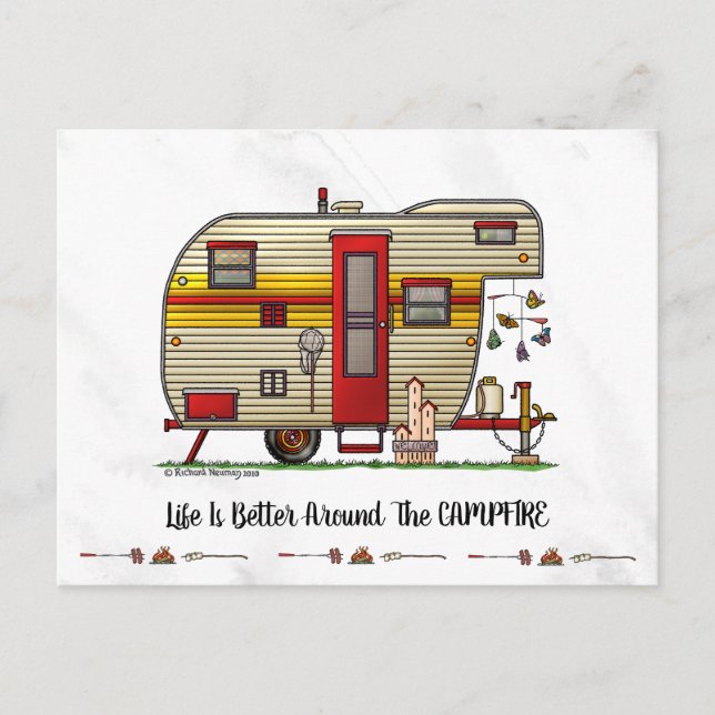 Cartão Postal Yellowstone Camper Trailer HSH (Frente)