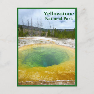 Cartão Postal Yellowstone: Morning Glory Piscina com texto
