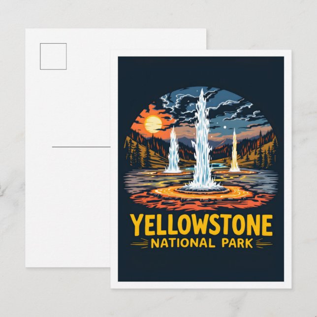 Cartão Postal Yellowstone National Park Estados Unidos (Frente/Verso)