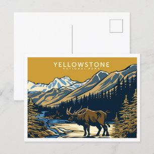 Cartão Postal Yellowstone National Park EUA Viagem