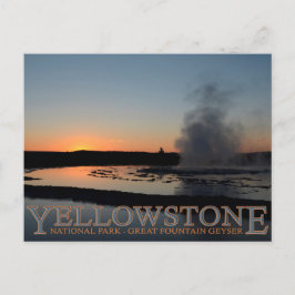Cartão Postal Yellowstone National Park Fountain Geyser