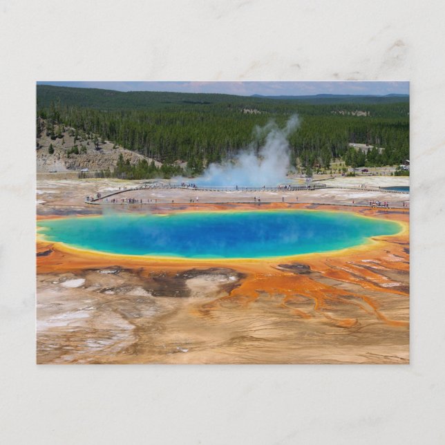 Cartão Postal Yellowstone Prismatic Primavera Wyoming, EUA (Frente)