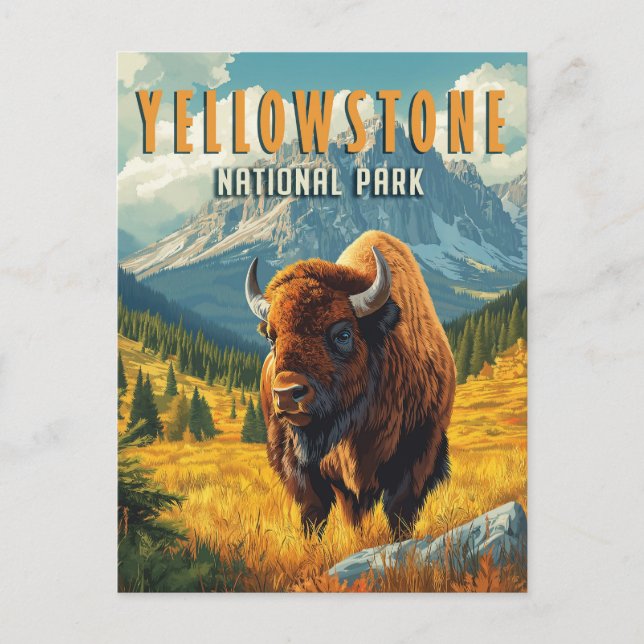 Cartão Postal Yellowstone: Um Viagem Retroativo (Frente)