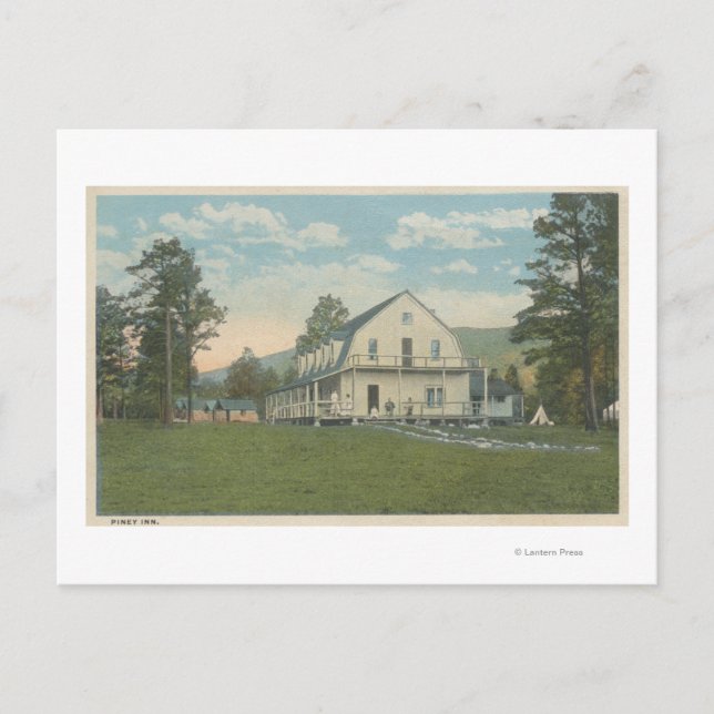 Cartão Postal Yellowstone, Vista de Piney Inn (Frente)