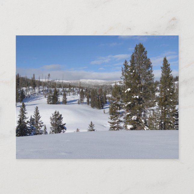 Cartão Postal Yellowstone Winter Landscape Photoshop (Frente)