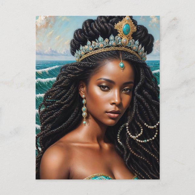 Cartão Postal Yemaya Orisha Water Goddess (Frente)