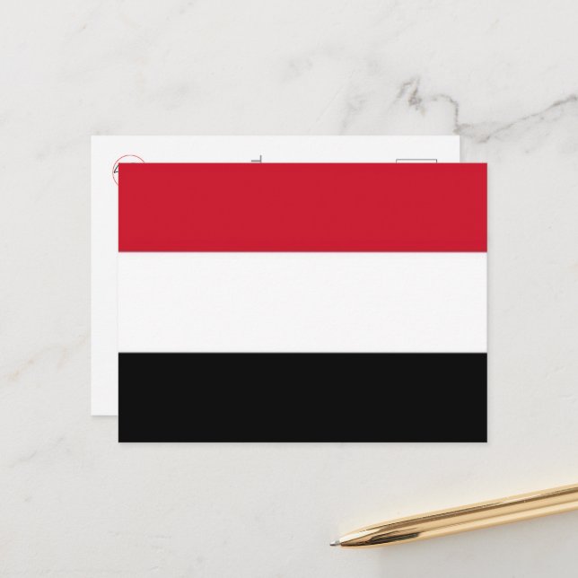 Cartão Postal Yemen - Flag - (Frente/Verso In Situ)