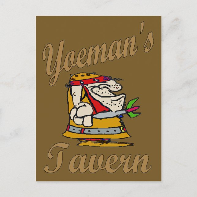 Cartão Postal Yeoman's Tavern, Dart Player (Frente)