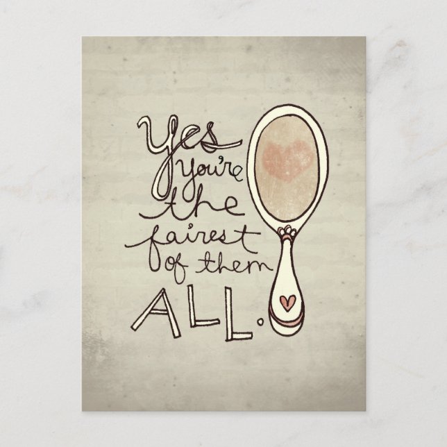 Cartão Postal yes you're the fairest (Frente)