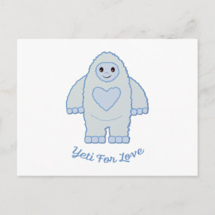 Cartão Postal Yeti for Love