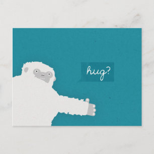 Cartão Postal Yeti Hug