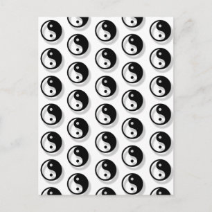 Cartão Postal Yin E Yang Pattern